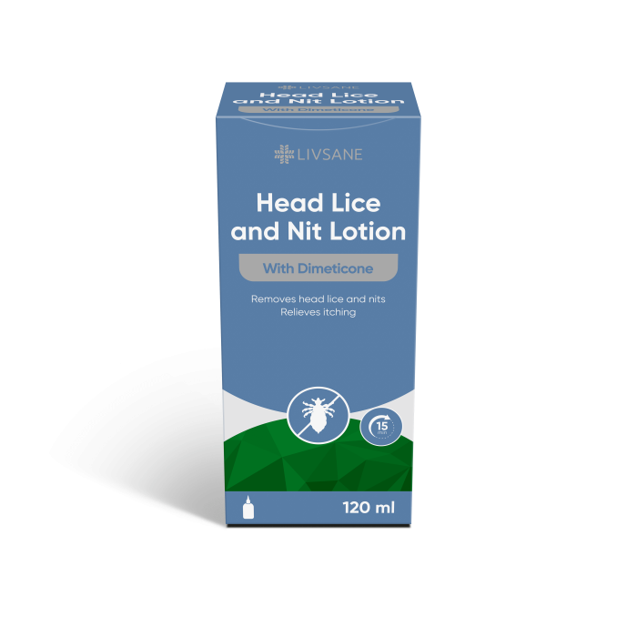 LIVSANE losjonas nuo utėlių ir glindų 120 ml