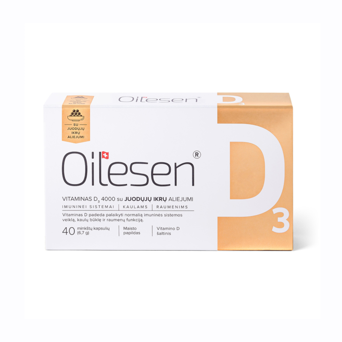 OILESEN VITAMINAS D3 su juodųjų ikrų aliejumi, N40