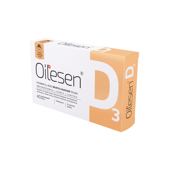 OILESEN VITAMINAS D3 su juodųjų ikrų aliejumi, N40