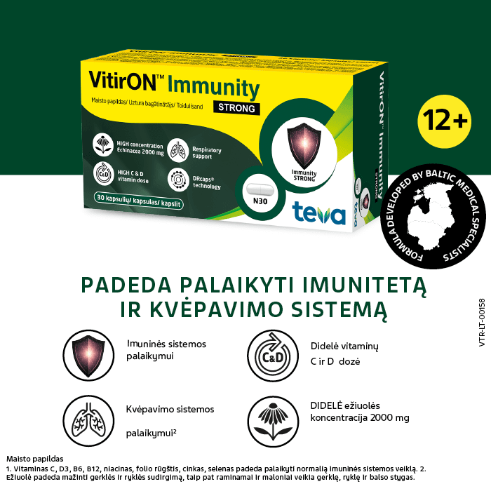 VitirON kapsulės Immunity STRONG N30