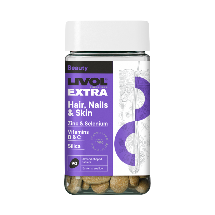 LIVOL EXTRA tabletės HAIR, NAIL, SKIN, N90