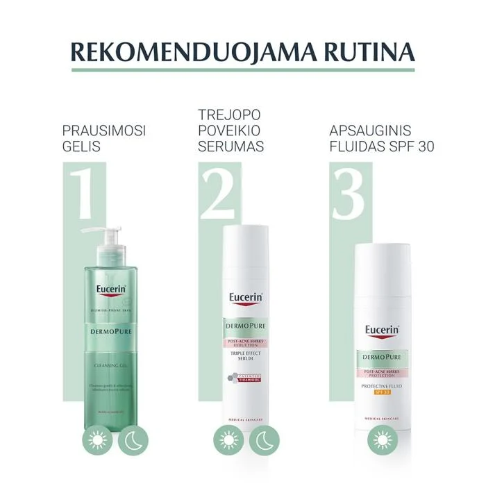 EUCERIN serumas aknės paliktų dėmių mažinimui DERMOPURE TRIPLE EFFECT 40 ml