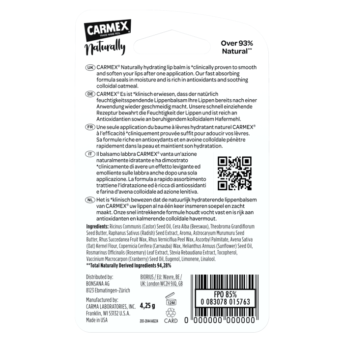 CARMEX  pieštukinis lūpų balzamas BERRY 4,25 g