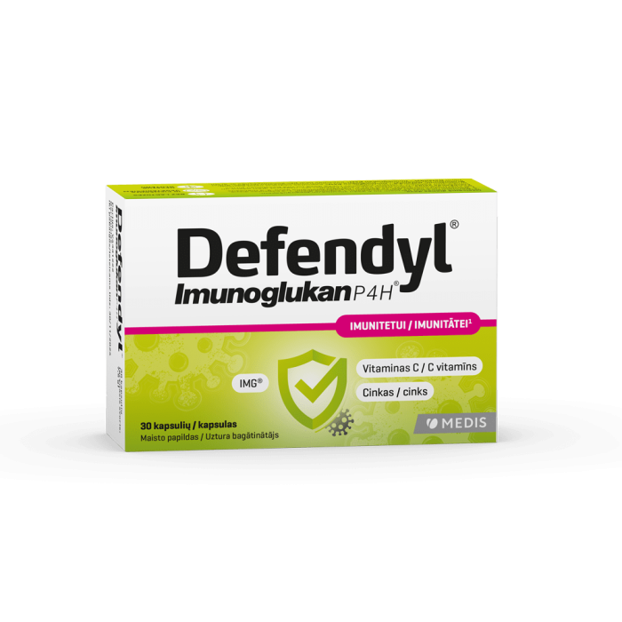 Defendyl Imunoglukan P4H kapsulės N30
