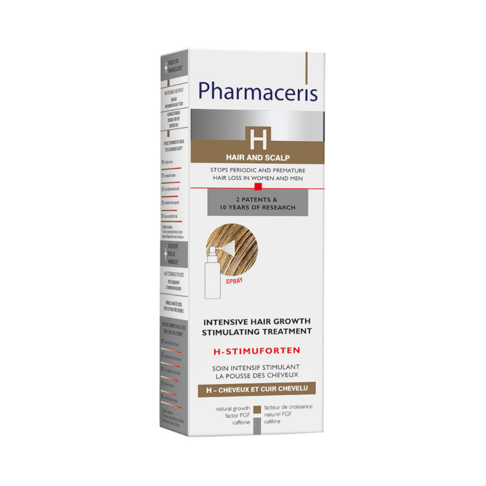 PHARMACERIS H, STIMUFORTEN priemonė plaukams, linkusiems slinkti, 125ml