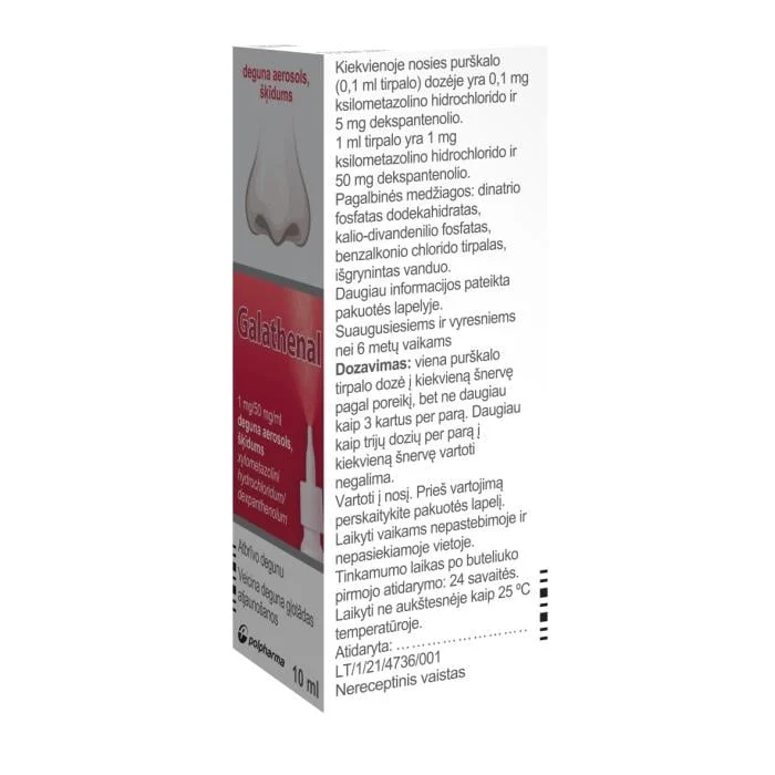 GALATHENAL 1 mg/50 mg/ml nosies purškalas (tirpalas)