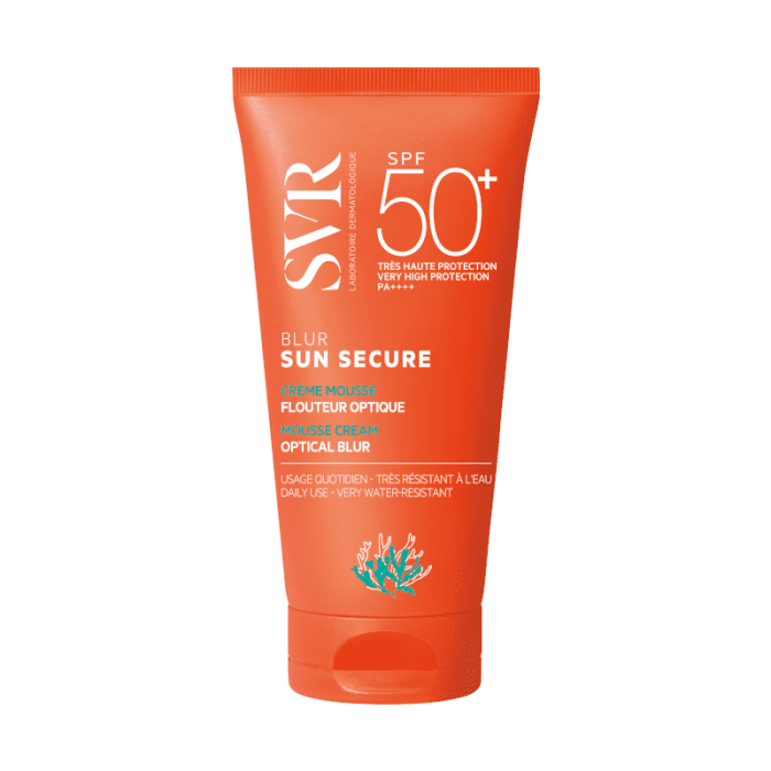 SVR SUN SECURE BLUR SPF50+ toną išlyginantis veido kremas nuo saulės, 50 ml