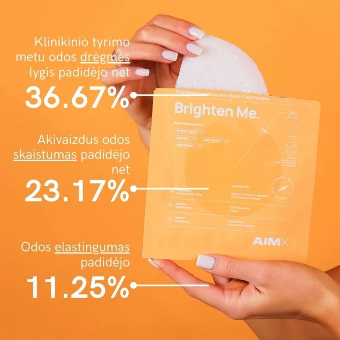 AIMX greito poveikio skaistinanti veido kaukė su vitaminu C BRIGHTEN ME 25 ml