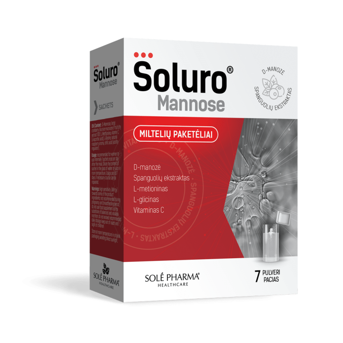  SOLURO D Manozė, aviečių skonio 2000 mg, N7 