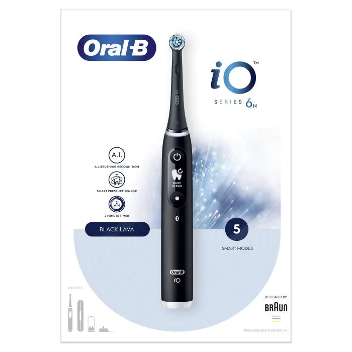 ORAL B elektrinis dantų šepetėlis iO 6 series, juodas