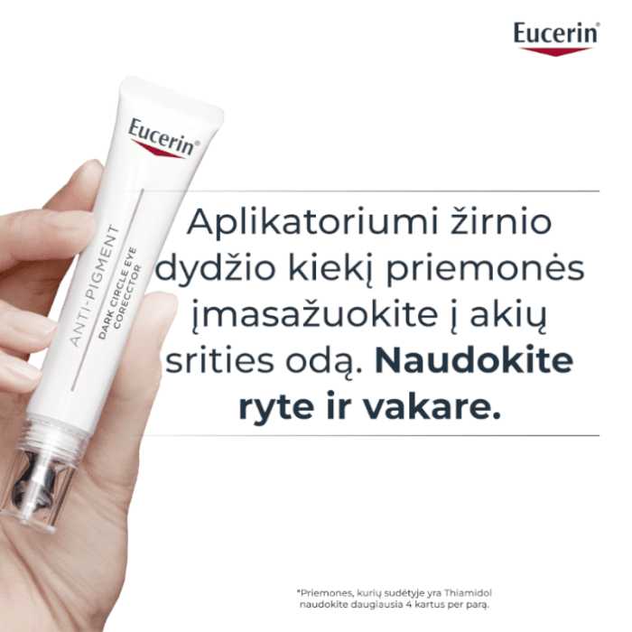 EUCERIN Anti-Pigment tamsius ratilus šviesinantis akių srities kremas, 15 ml