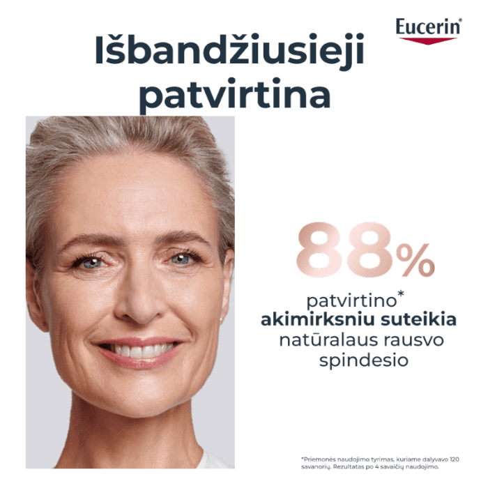 EUCERIN Hyaluron-Filler + Elasticity Rose dieninis kremas SPF 30 brandžiai odai, 50 ml