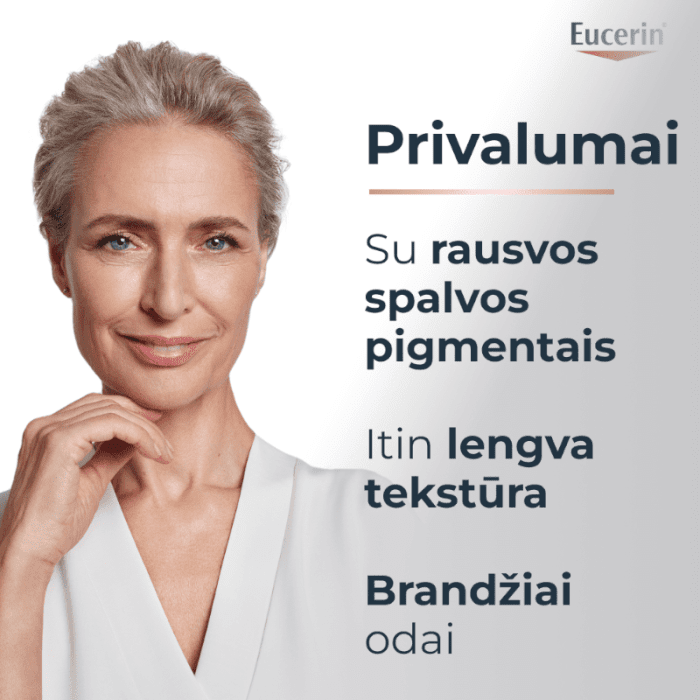 EUCERIN Hyaluron-Filler + Elasticity Rose dieninis kremas SPF 30 brandžiai odai, 50 ml