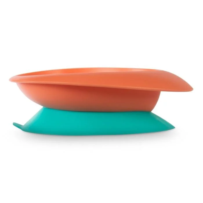 Baboo nuožulnus dubenėlis su prlimpančiu dugnu, 6+ mėn, persikinė