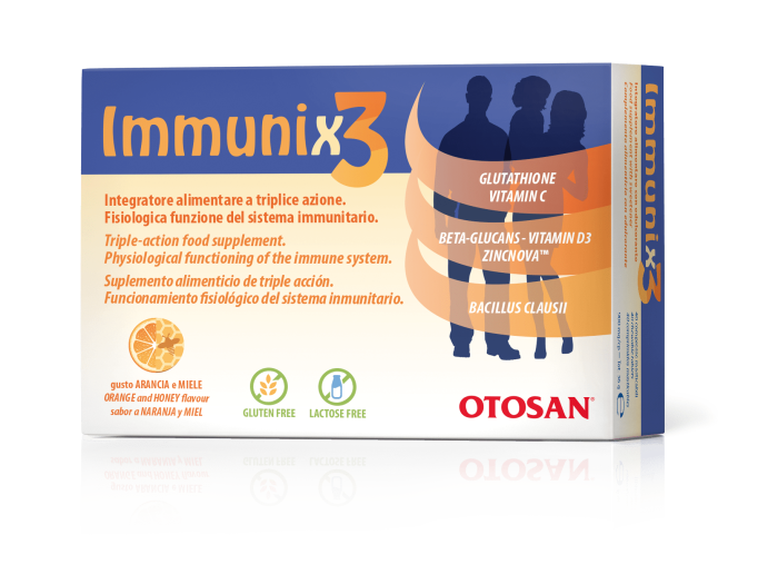 OTOSAN IMMUNIX 3 apelsinų ir medaus skonio tabletės, N40