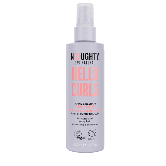 NOUGHTY Hello Curls Primer purškiama formavimo priemonė garbanotiems ir banguotiems plaukams, 200 ml