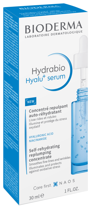 BIODERMA Intensyviai drėkinantis, atkuriamasis koncentruotas serumas dehidratuotai odai HYDRABIO HYALU+ SERUM, 30 ml