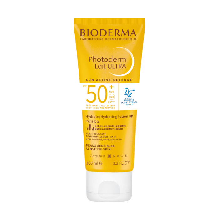 BIODERMA apsauginis pienelis nuo saulės PHOTODERM LAIT ULTRA SPF50+ 100 ml
