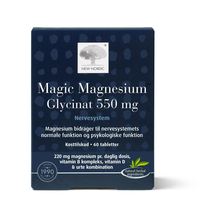 NEW NORDIC Magic Magnio glicinatas,  550 mg, N60