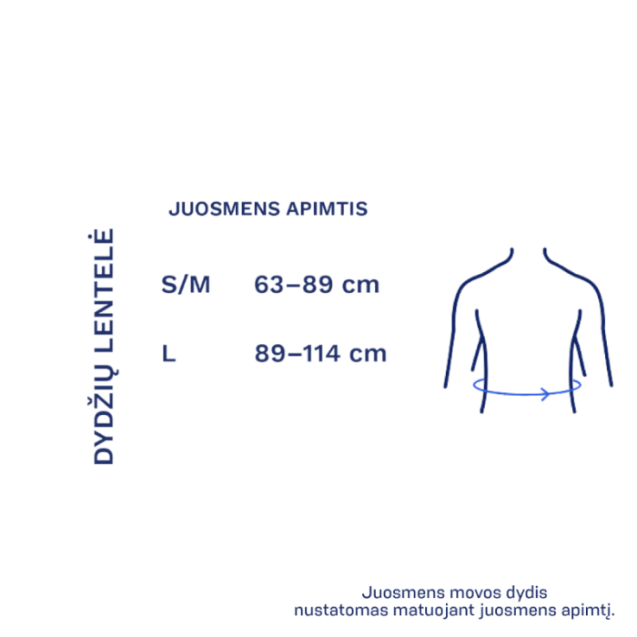 PULSAAR ACTIVE nugaros ir juosmens mova, šviesiai pilka, S/M dydis