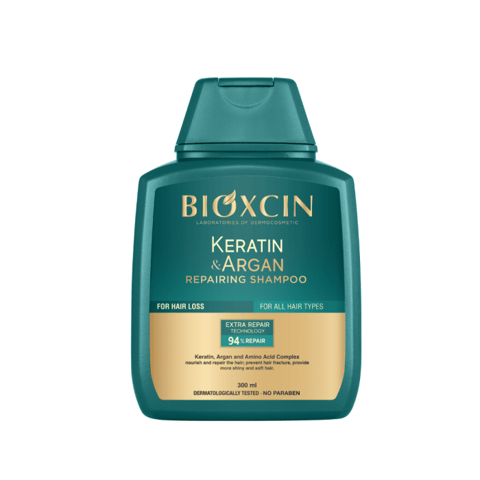 BIOXCIN KERATIN & ARGAN atstatomasis plaukų šampūnas, 300 ml