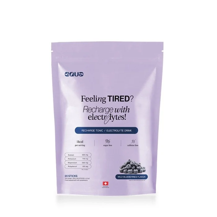 EQUA elektrolitų gėrimas 'Recharge Tonic - Wild Blueberries' N20