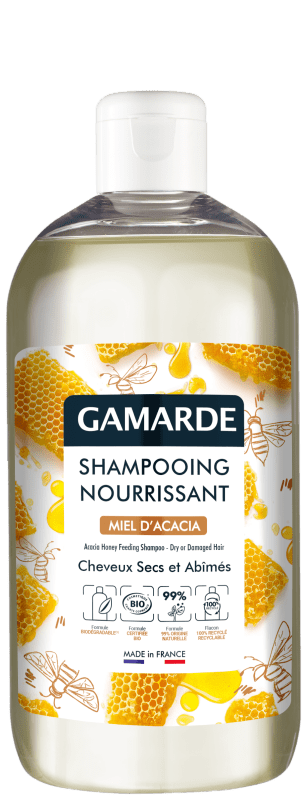 GAMARDE SHAMPOOING NOURRISSANT maitinantis šampūnas sausiems ir pažeistiems plaukams, 500 ml