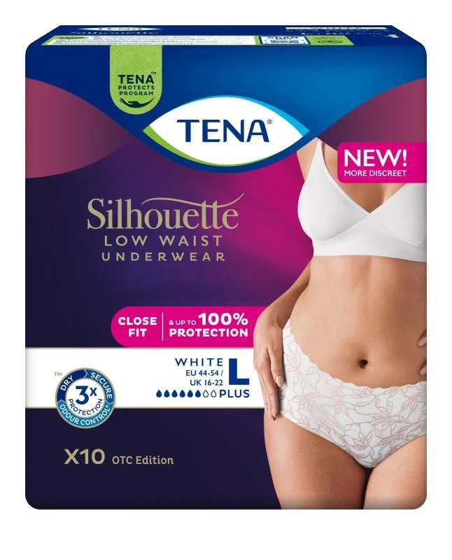 TENA Silhouette White Plus kelanitės moterims L, N10