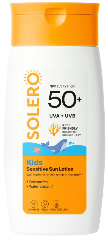 SOLERO KIDS SENSITIVE SUN LOSJONAS SPF50+ nuo 6 mėn, 200 ml