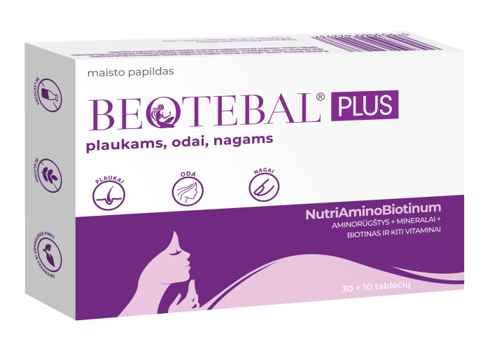 BEOTEBAL PLUS plaukams, odai, nagams tabletės N40