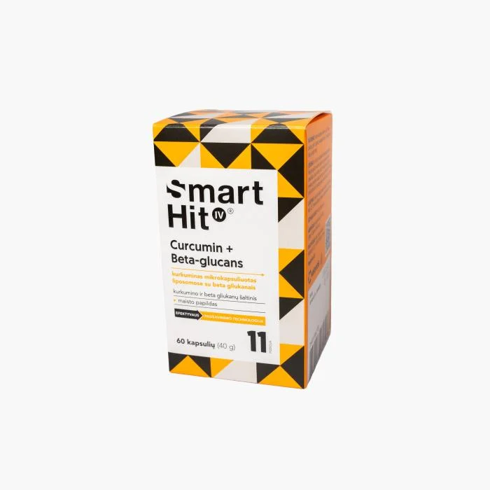SMARTHIT IV Curcumin + Beta-glucans kapsulės, N60