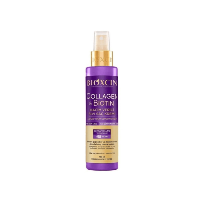 BIOXCIN COLLAGEN & BIOTIN apimties suteikiantis purškiamas plaukų kondicionierius, 150 ml