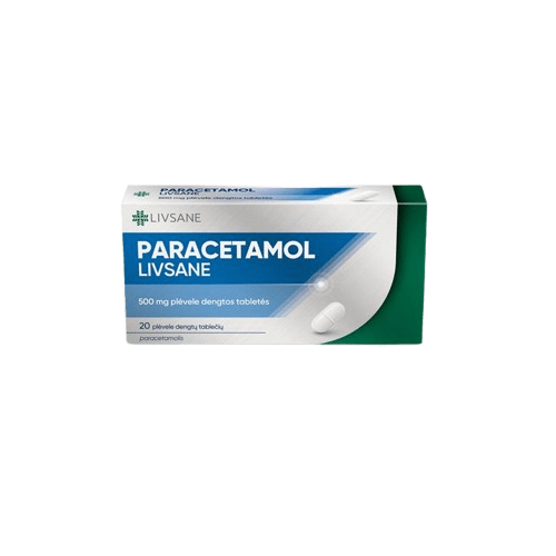 LIVSANE Paracetamol 500 mg plėvele dengtos tabletės
