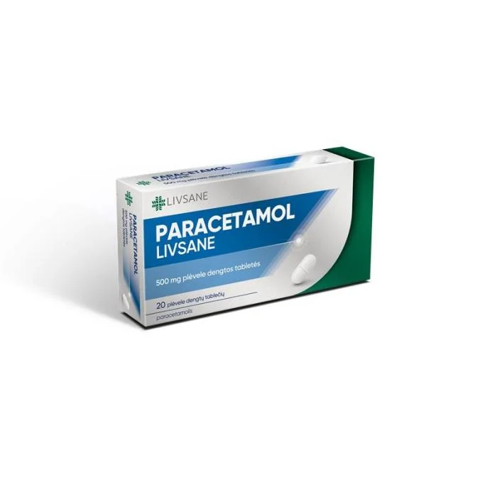 LIVSANE Paracetamol 500 mg plėvele dengtos tabletės