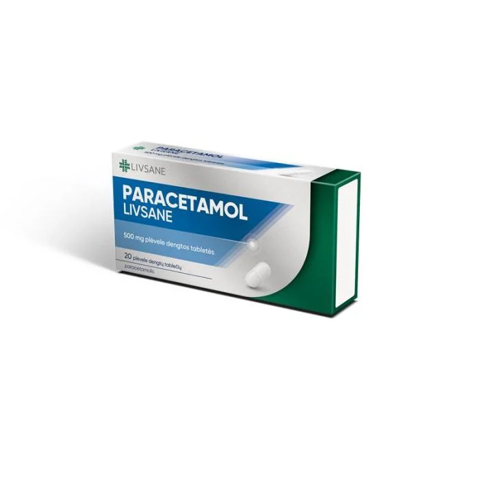 LIVSANE Paracetamol 500 mg plėvele dengtos tabletės
