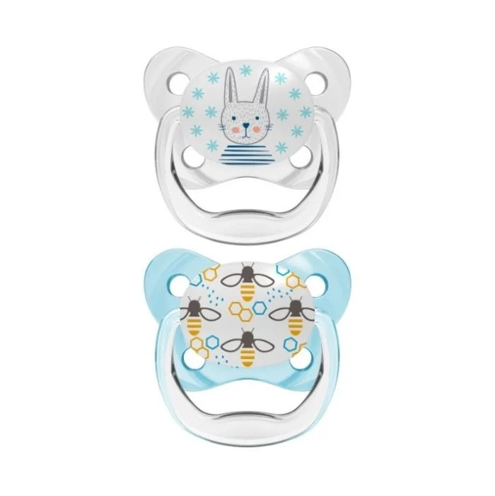 DR.BROWN'S čiulptukai PREVENT BUTTERFLY 0-6 mėn., mėlyni, 2 vnt.