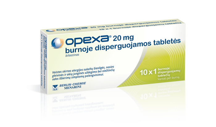Opexa® 20 mg burnoje disperguojamos tabletės, N10