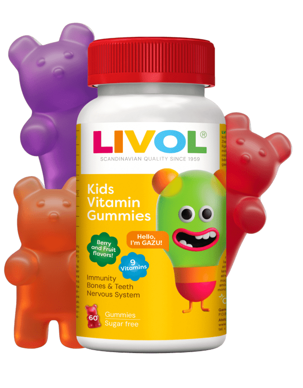 LIVOL vitaminų guminukai vaikams, N60 