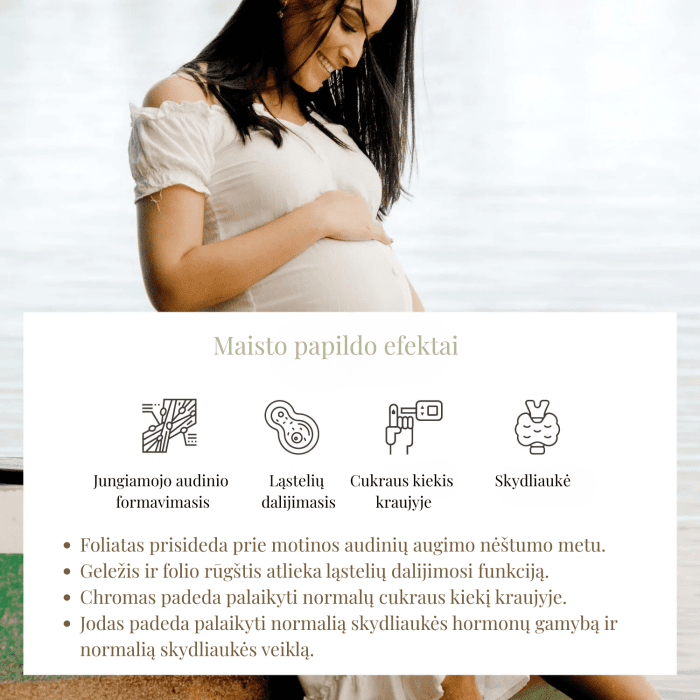 NATURTREU Maisto papildas nėščioms, 90 kapsulių