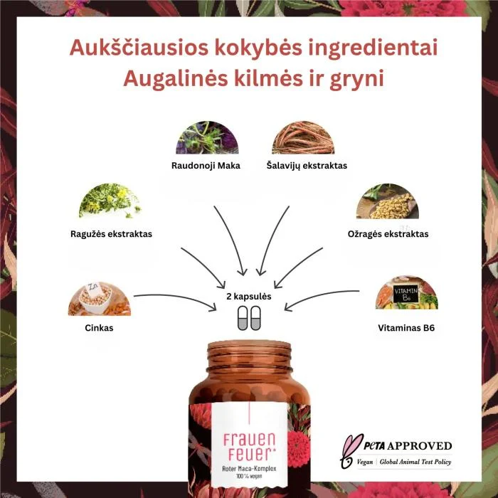 NATURTREU Maca maisto papildas moters lytiniam aktyvumui, N120