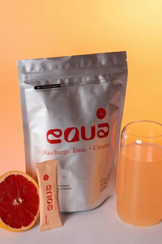 EQUA elektrolitų gėrimas su kreatinu, greipfrutų skonio, 132 g, N20 po 6,6 g