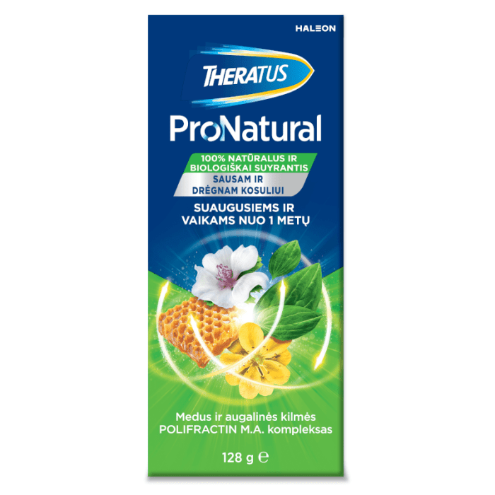 THERATUS ProNatural, sirupas nuo kosulio vaikams nuo 1 metų, 128 g 