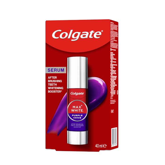 COLGATE balinamasis serumas Max White Purple Serum, 40 ml