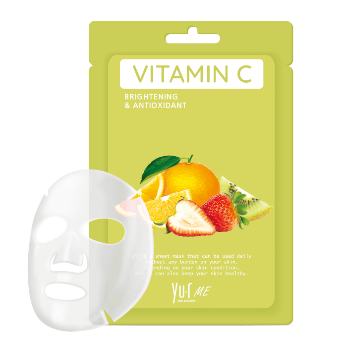 YU.R ME VITAMIN C SHEET MASK lakštinė veido kaukė su vitaminu C, N1