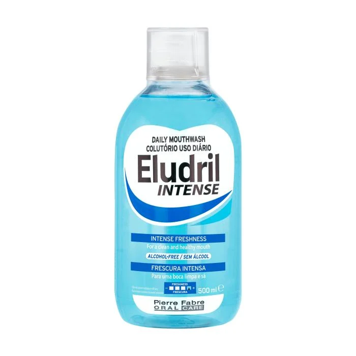 ELUDRIL kasdienis burnos skalavimo skystis INTENSE visapusiška apsauga, nuo 12 m., 500 ml