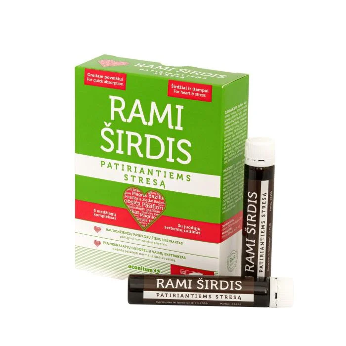 Rami širdis patiriantiems stresą, 14 buteliukų