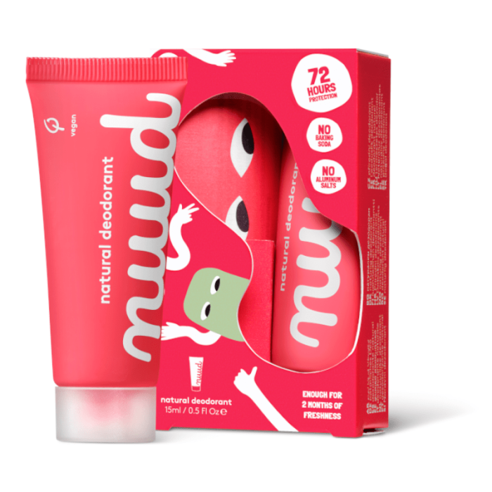 Nuud, Starter Pack Red | New Cream dezodorantas, 15 ml