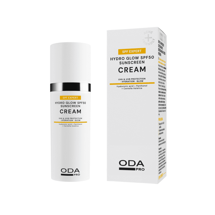 ODA PRO SPF50 spindesio suteikiantis drėkinamasis veido kremas, 50 ml