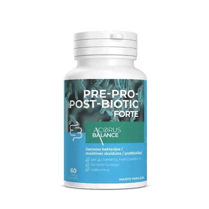ACORUS BALANCE Gerosios bakterijos Pre-Pro-Post-Biotic FORTE, N60