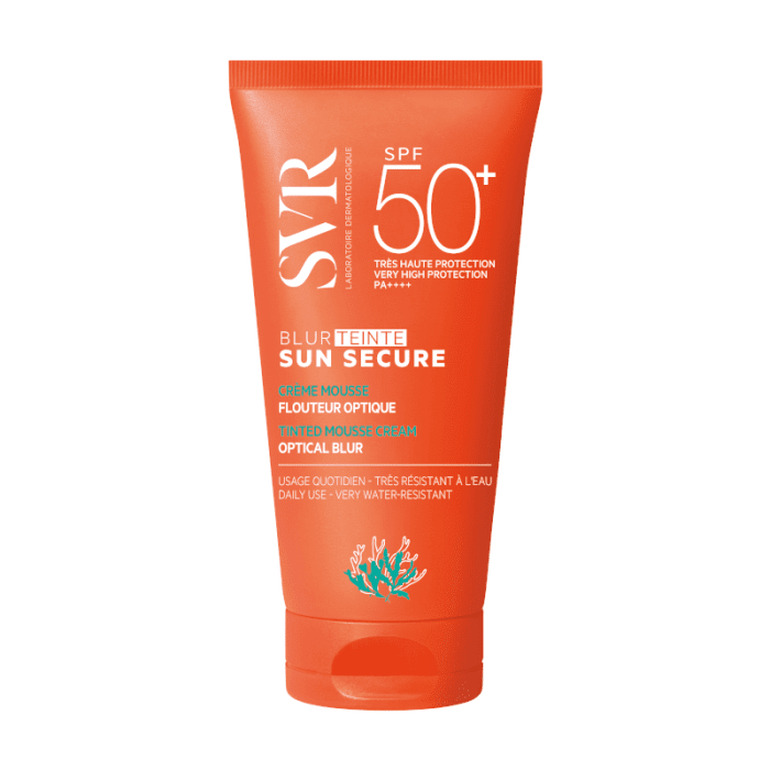 SVR SUN SECURE BLUR TEINTÉ SPF50+ tonuotas apsauginis kremas veidui, 50 ml